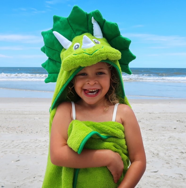Kids Dinosaur Hooded Towel