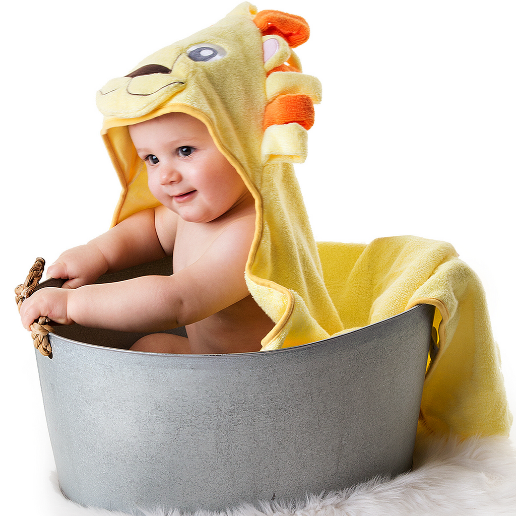 Lion Hooded Baby Towel and Washcloth