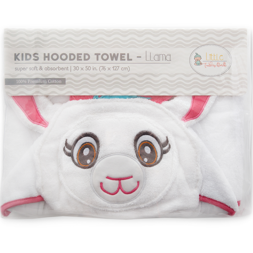 Kids Llama Hooded Towel
