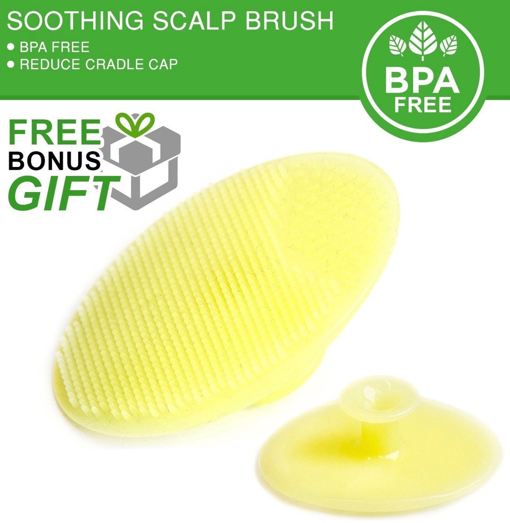 Alt= Close up of the silicone massager baby brush